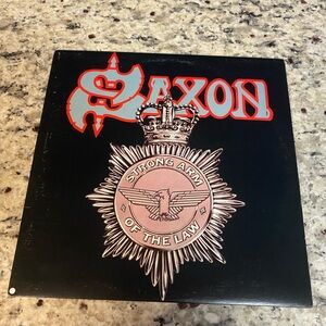 1982 Original Saxon Strong Arm Of The Law Vinyl LP Carrere Records
